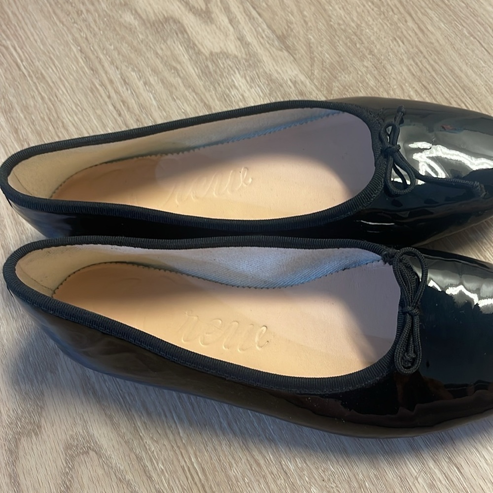 J. Crew Black Patent Leather Ballet Flats size 7 1/2 - Picture 3 of 6
